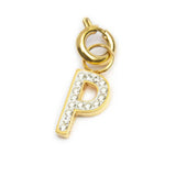 Charm lettera P con cristalli - Gioielleria Fondente