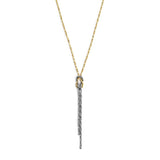 Collana a Y con nodo catena snake e catena foxtail