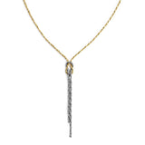 Collana a Y con nodo catena snake e catena foxtail