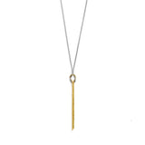 Collana a Y con nodo catena snake e catena serpentine