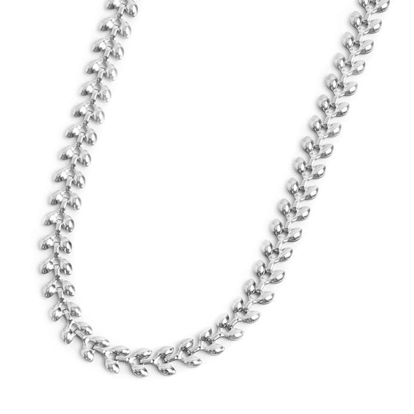 Collana catena a foglia chevron - Gioielleria Fondente