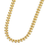 Collana catena a foglia chevron - Gioielleria Fondente