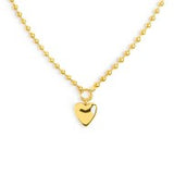 Collana catena a sfere con cuore