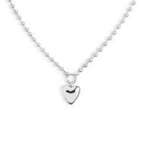 Collana catena a sfere con cuore