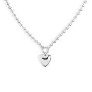Collana catena a sfere con cuore