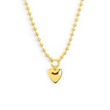 Collana catena a sfere con cuore