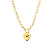 Collana catena a sfere con cuore