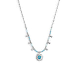 Collana catena chicco di riso con sole pendente