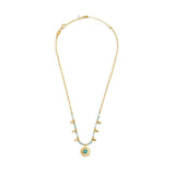 Collana catena chicco di riso con sole pendente