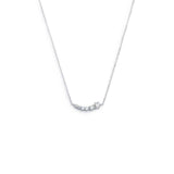 Collana catena cutting cross con zirconi centrali