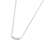Collana catena cutting cross con zirconi centrali
