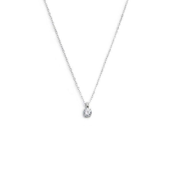 Collana catena cutting cross zircone centrale 4.25mm