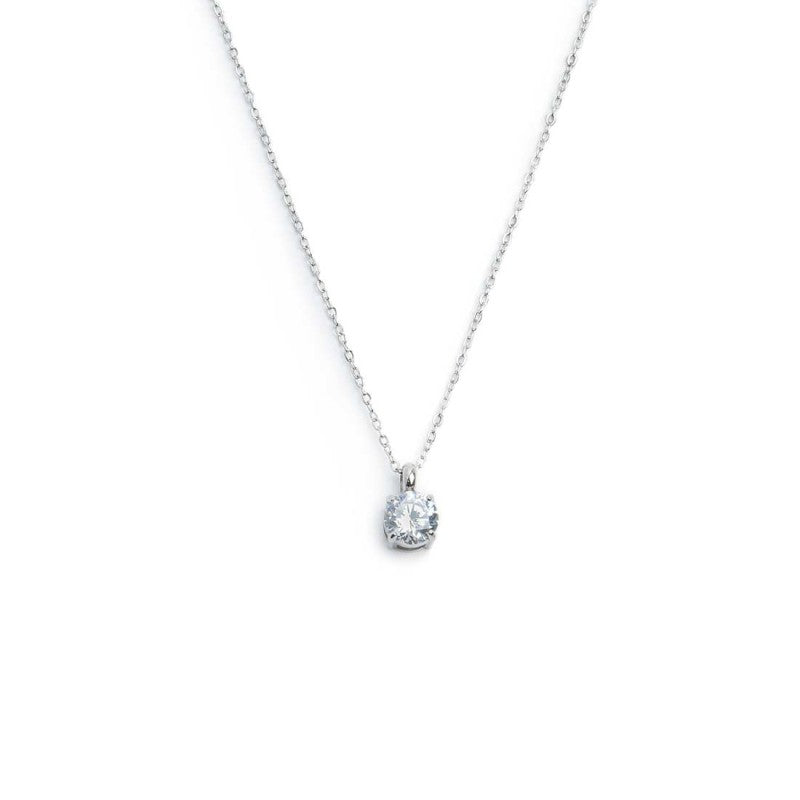 Collana catena cutting cross zircone centrale 5.25mm