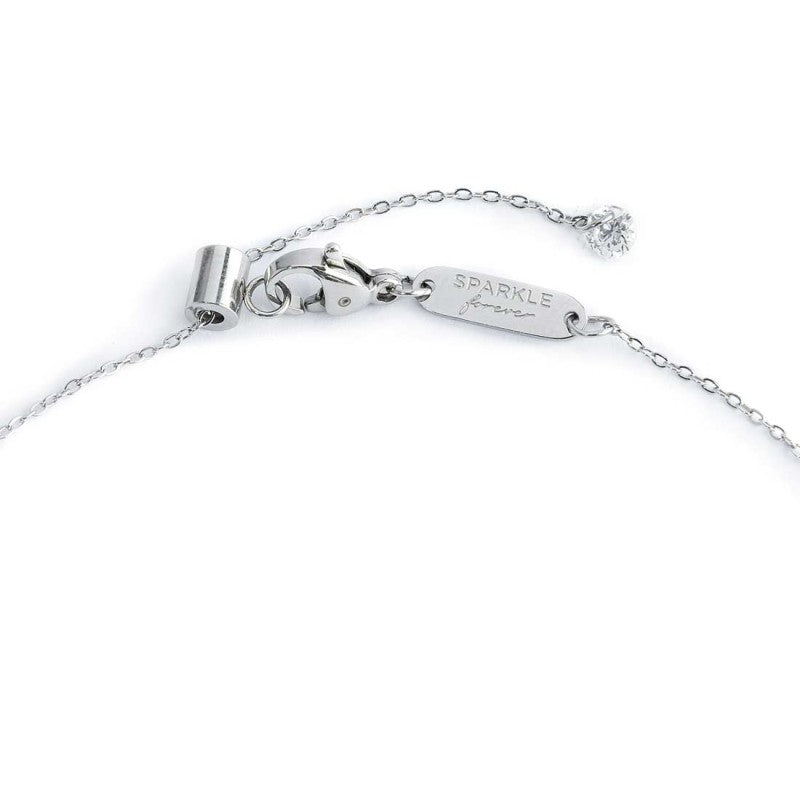 Collana catena cutting cross zircone centrale 7mm