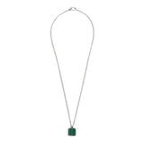 Collana catena grumetta con pendente quadrato - Gioielleria Fondente