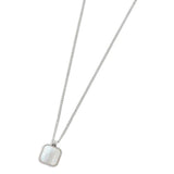 Collana catena grumetta con pendente quadrato - Gioielleria Fondente