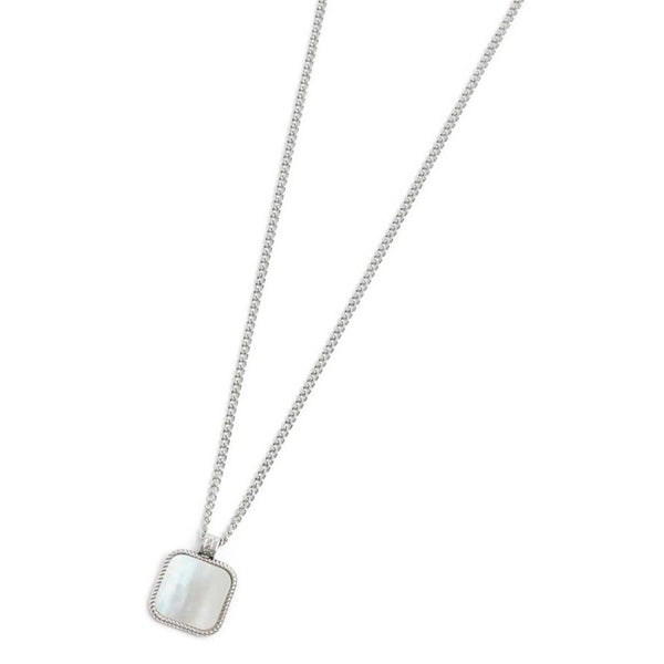 Collana catena grumetta con pendente quadrato - Gioielleria Fondente