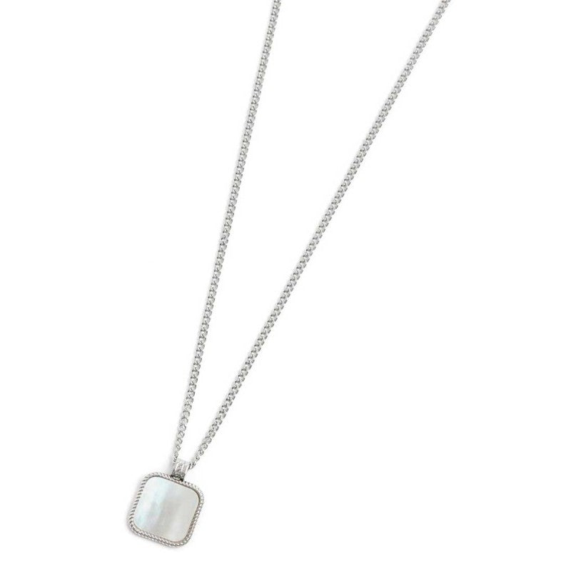 Collana catena grumetta con pendente quadrato - Gioielleria Fondente