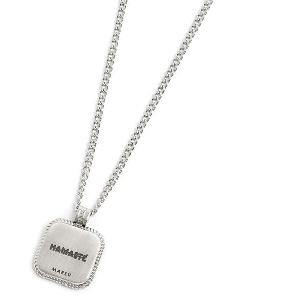 Collana catena grumetta con pendente quadrato - Gioielleria Fondente