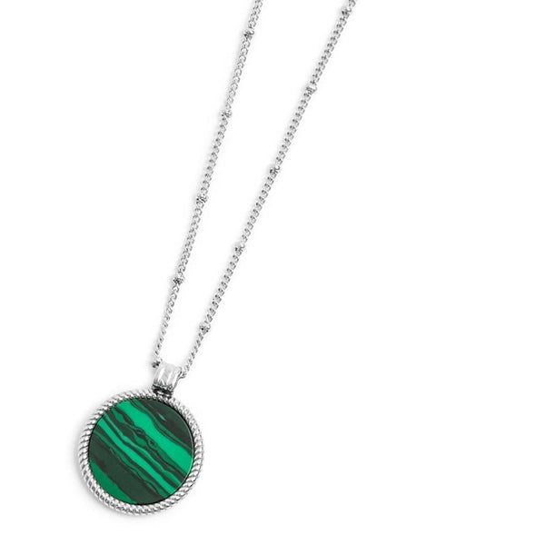 Collana catena grumetta con pendente tondo - Gioielleria Fondente