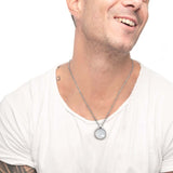 Collana catena grumetta con pendente tondo - Gioielleria Fondente