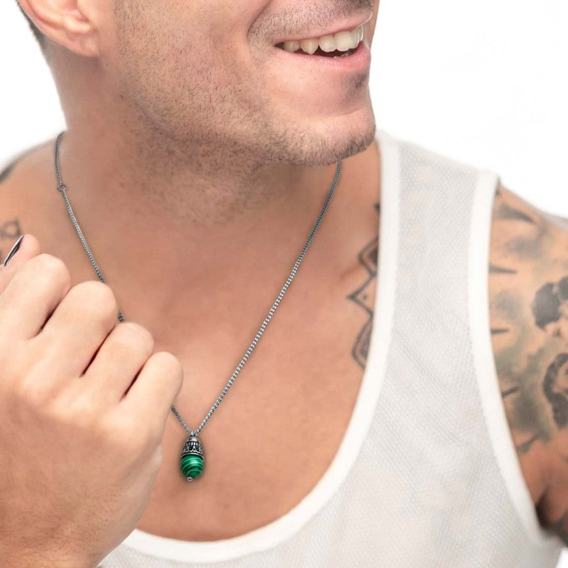 Collana catena grumetta con pendente - Gioielleria Fondente