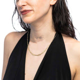 Collana catena lip cable e centrale a catena cable con texture