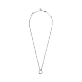Collana catena mesh con sfere al centro moschettone ad anello