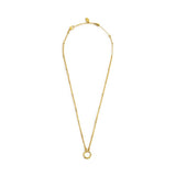 Collana catena mesh con sfere al centro moschettone ad anello