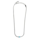 Collana catena snake con sfera centrale
