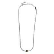 Collana catena snake con sfera centrale
