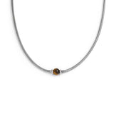 Collana catena snake con sfera centrale