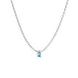Collana catena snake con zircone baguette - Gioielleria Fondente