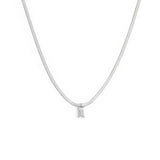 Collana catena snake con zircone baguette - Gioielleria Fondente