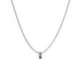 Collana catena snake con zircone baguette - Gioielleria Fondente