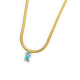 Collana catena snake con zircone baguette - Gioielleria Fondente
