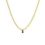 Collana catena snake con zircone baguette - Gioielleria Fondente