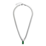 Collana catena snake cristallo baguette centrale - Gioielleria Fondente