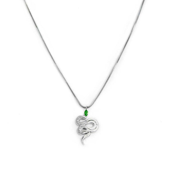 Collana catena snake quadrata con serpente pendente - Gioielleria Fondente