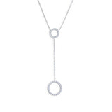 Collana cerchi con zirconi bianchi