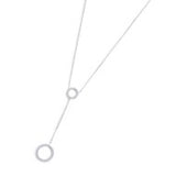Collana cerchi con zirconi bianchi