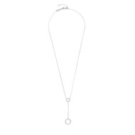 Collana cerchi con zirconi bianchi