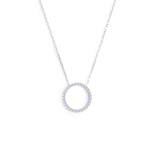 Collana cerchio 1,4cm con zirconi bianchi