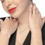 Collana con cuore irregolare centrale