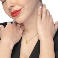 Collana con cuore irregolare centrale
