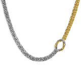 Collana con nodo catena snake quadrata ritorta