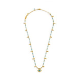 Collana con occhio pendente ed elementi di ematite sfacetttata