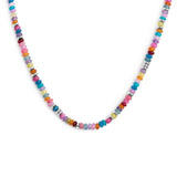 Collana con perline colorate a ciambella