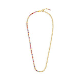 Collana con perline colorate e catena a maglia larga