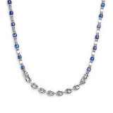 Collana con rondelle in sodalite ed elementi in ematite - Gioielleria Fondente